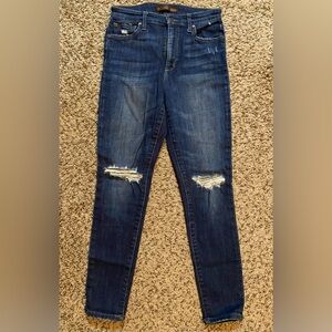Joe's Jeans Blue High Rise Skinny Ankle Distressed Denim